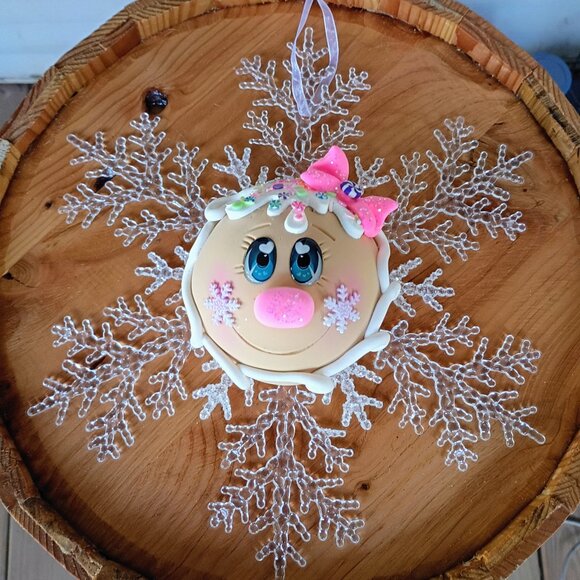 Whimsical Reindeer & Snowflake Gingerbread Ornaments, Foam Clay Christmas Decor - Picture 7 of 7